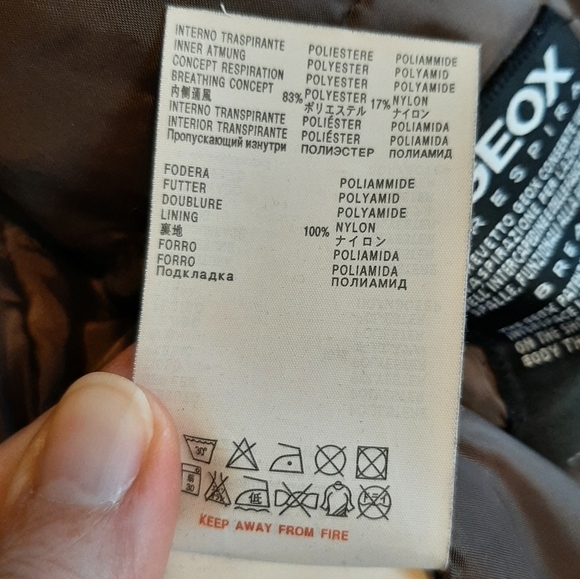 Geox Respira Women's 8 Bronze Jacket Shimmery Quilted Belted Coat Brown Italy - Picture 11 of 15